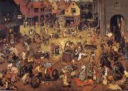 BRUEGEL, Pieter the Elder The fright between Carnival and Lent painting